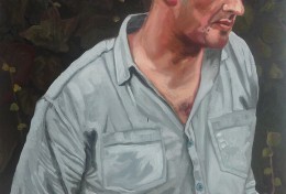 Eric Monbel Autoportrait Chemise bleue